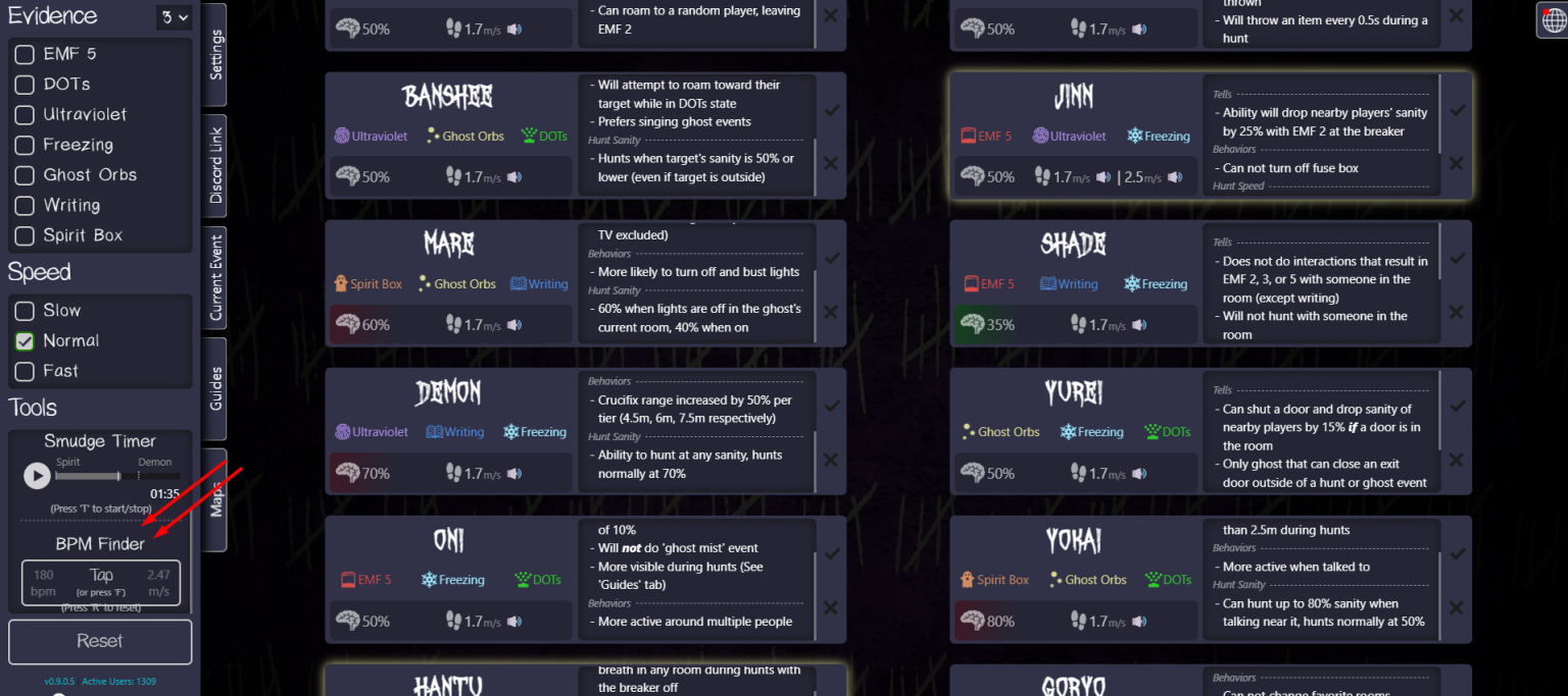 Phasmophobia cheat sheet footstep finder guide ascension update