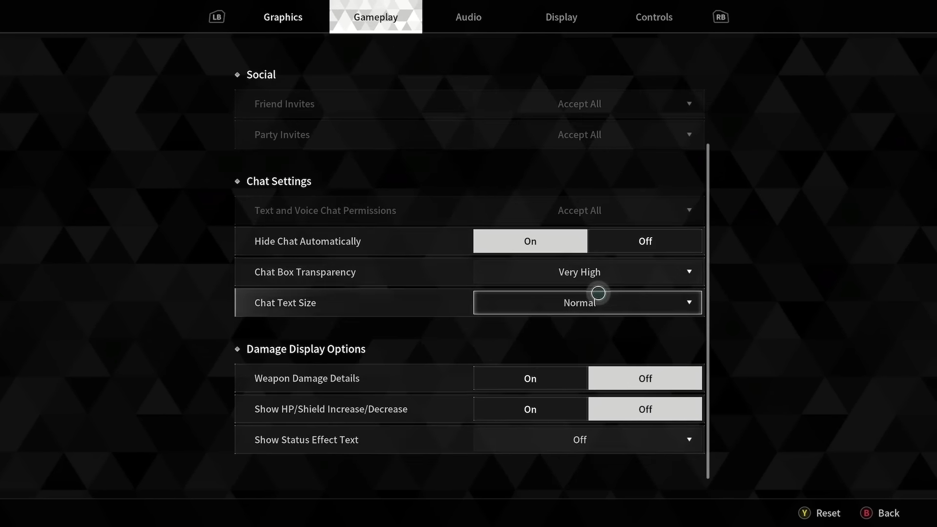 The First Descendant Chat Settings