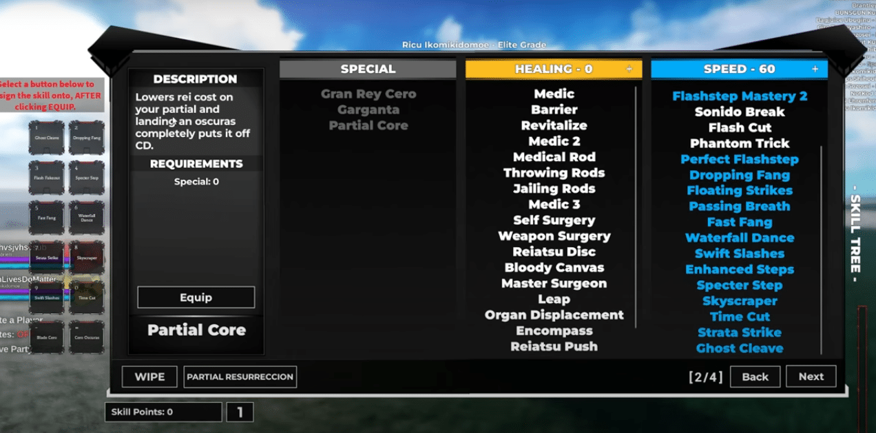 Best Stats and Skill Tree for Best Arrancar Build in Type Soul.
