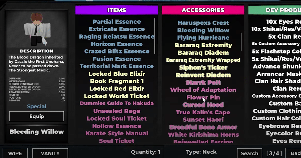 Best Head, Torso and Neck Accessories in Type Soul.