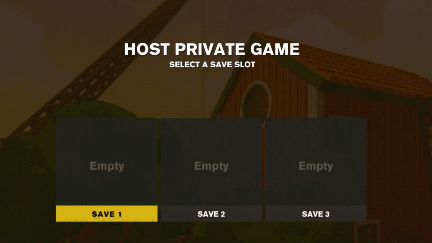 Content Warning private game hosting menu