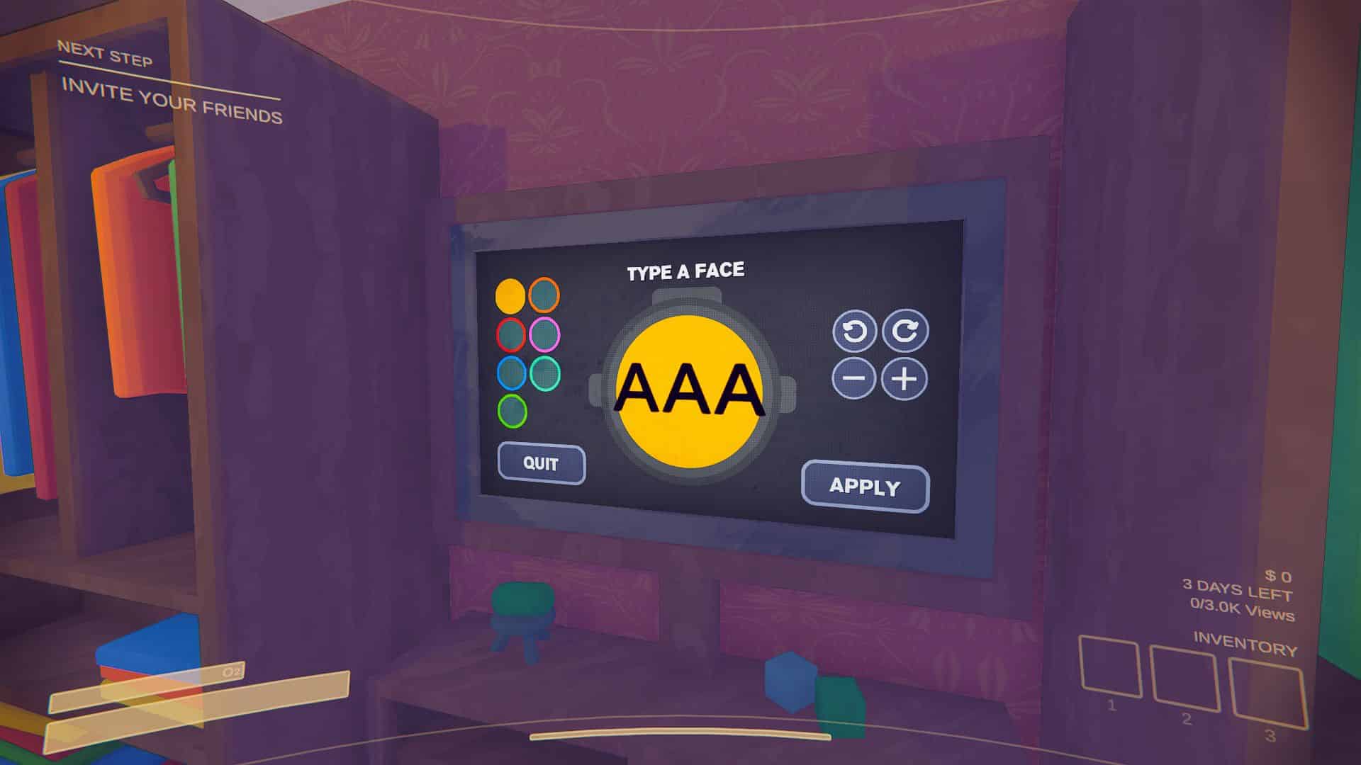 The AAA example in-game