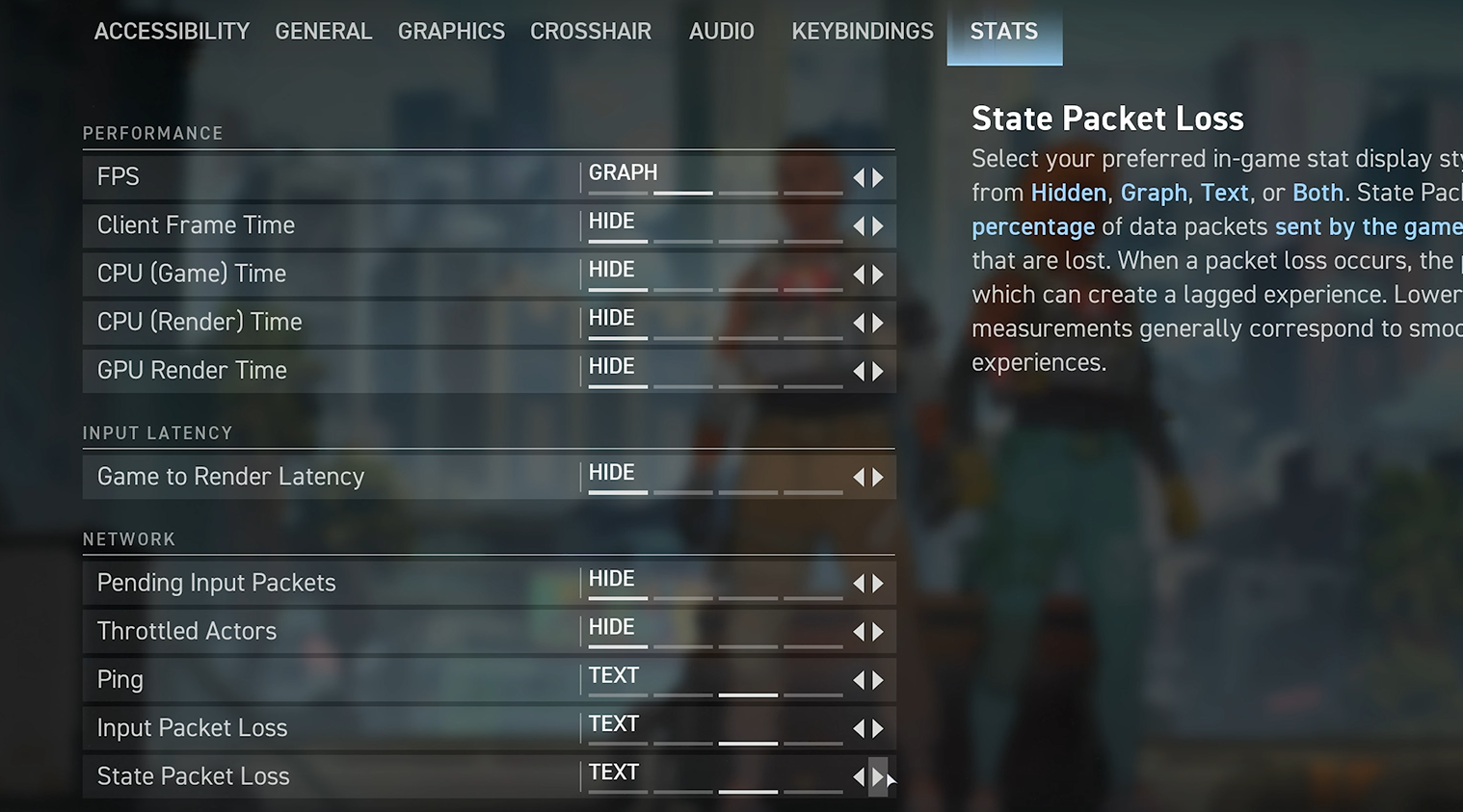 Stats tab in Spectre Divide.