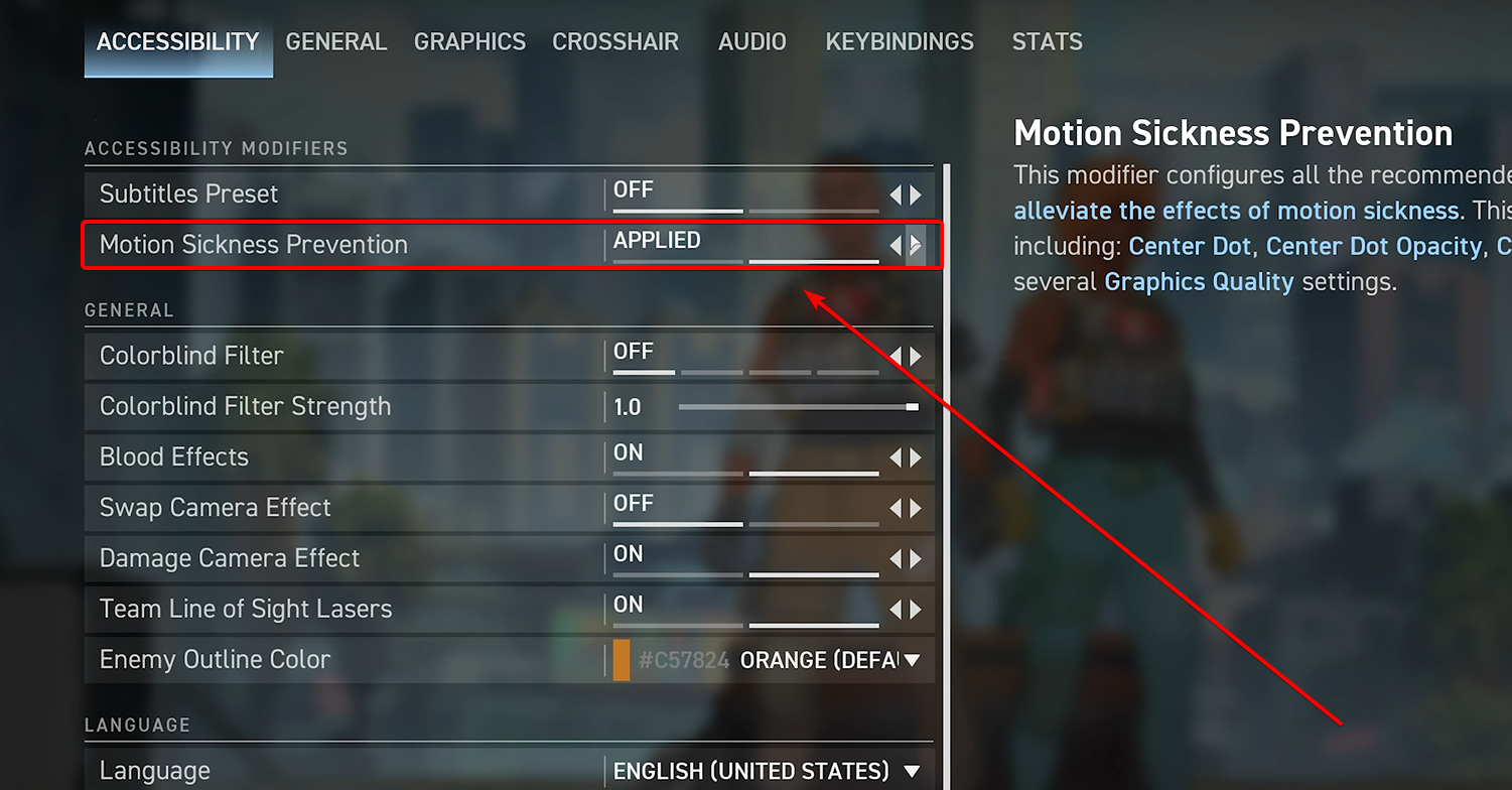 Motion Sickness Prevention in Spectre Divide.