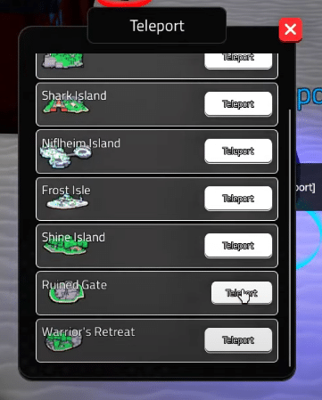 Teleporting to Ruined Gate in Second Piece