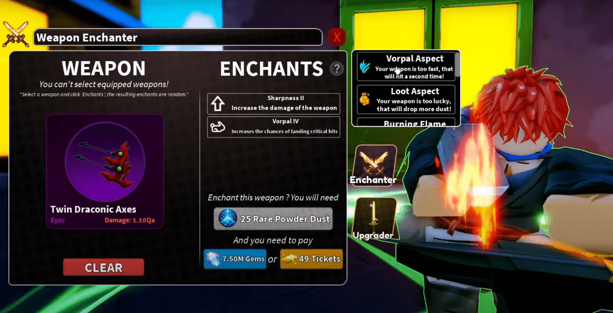 Enchanting gear for farming G Rank.