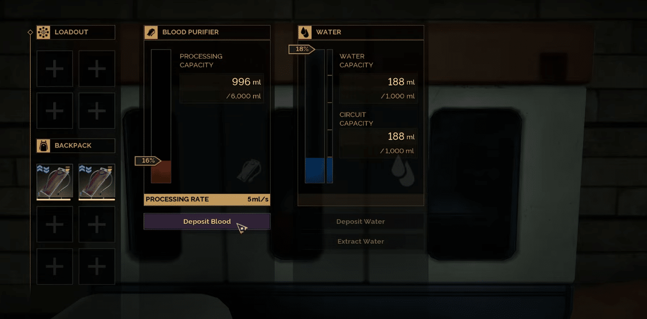 Using Blood Purifier in Dune Awakening.