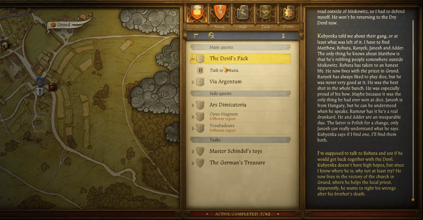 The Devil's Pack quest in Kingdom Come Deliverance 2