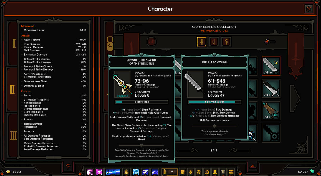 Weapon Evolutions in The Slormancer.