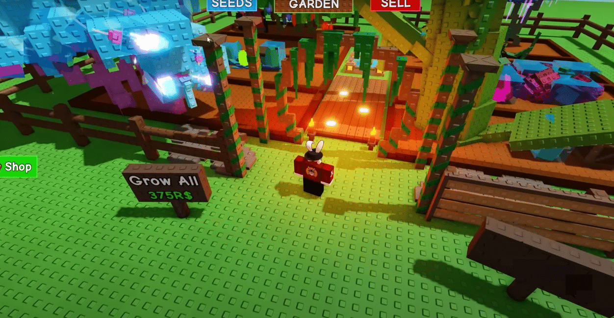 Cosmetics placed in Garden in Grow a Garden.