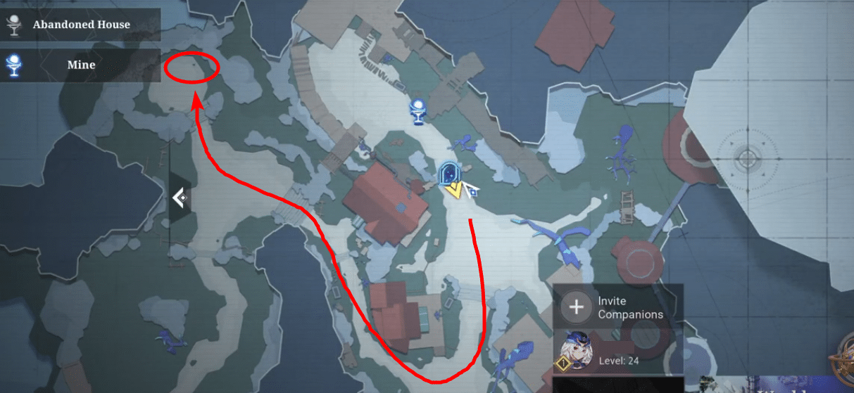 Chest location on Northwest Oreton in Crystal of Atlan.