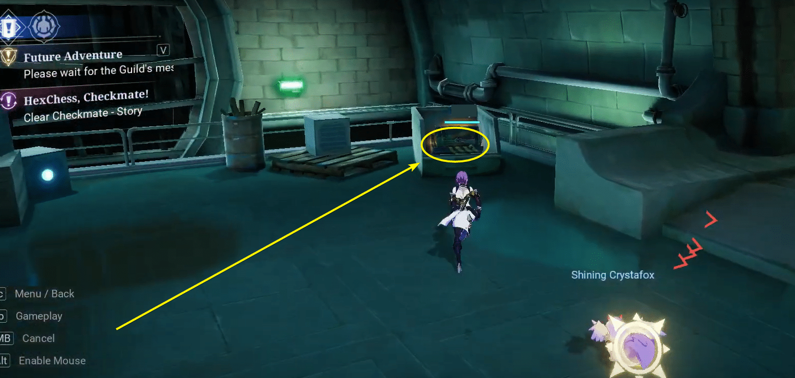 Chest near sewers in Crystal of Atlan.