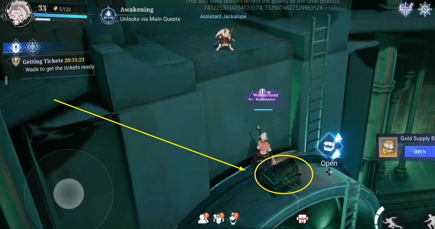 Chest in sewers in Crystal of Atlan.