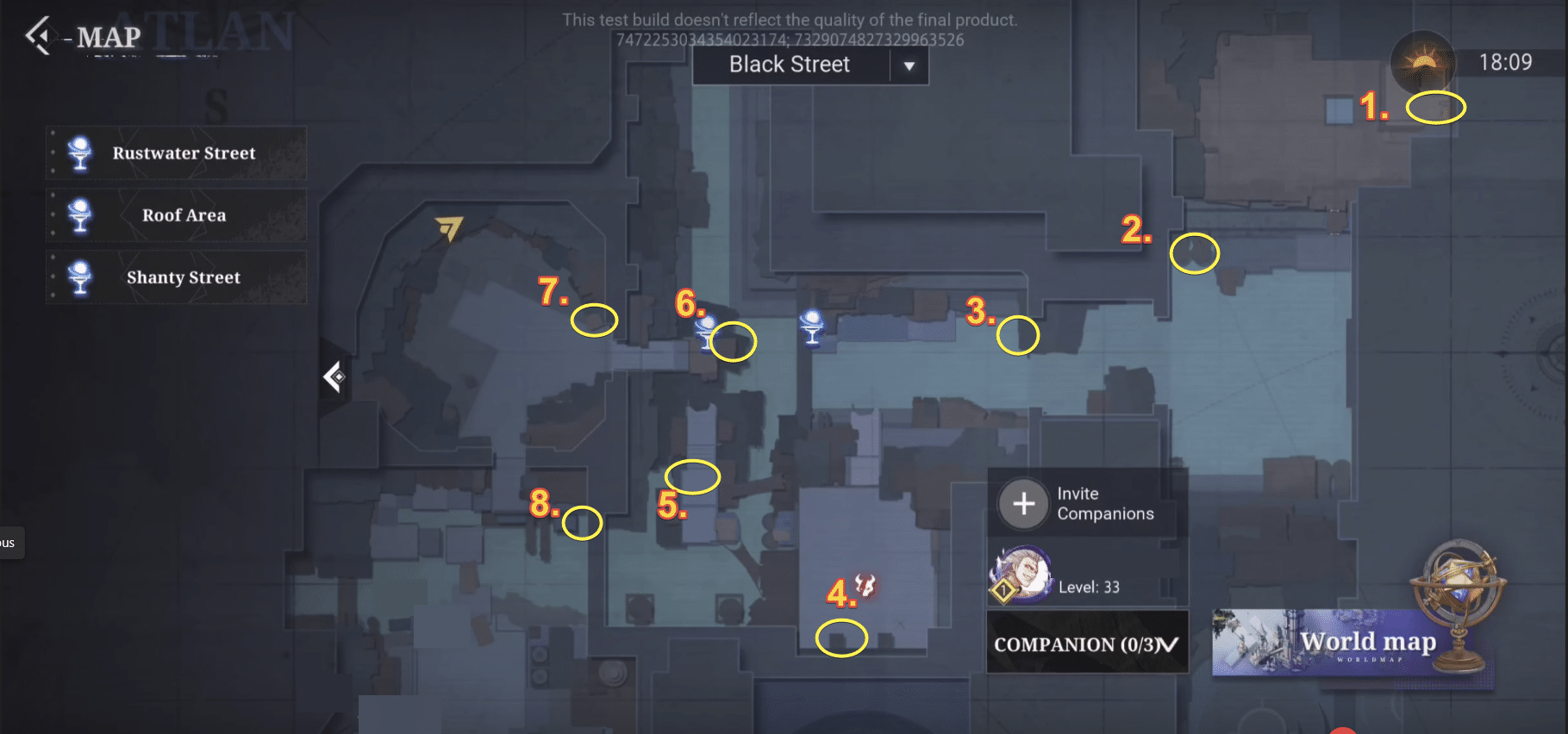 Orphan Gang card locations 1 on map in Crystal of Atlan.