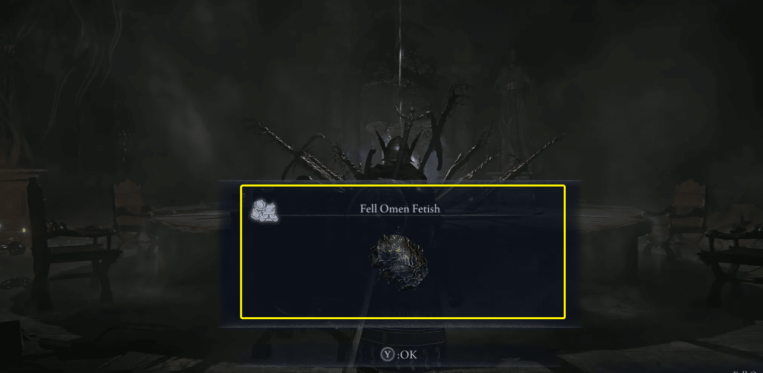 Fell Omen Fetish obtained in Elden Ring Nightreign.