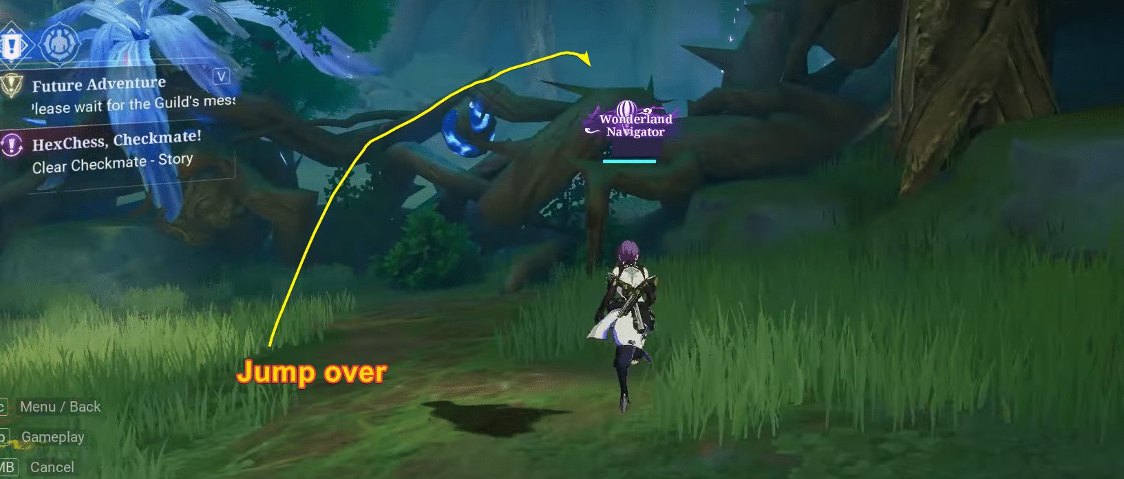 Jumping over thorns in Crystal of Atlan.