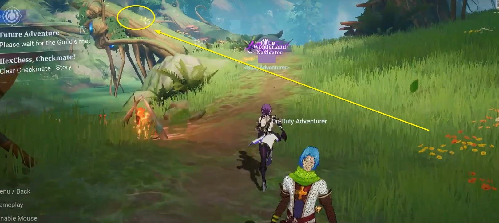 Fallen log in Crystal of Atlan.
