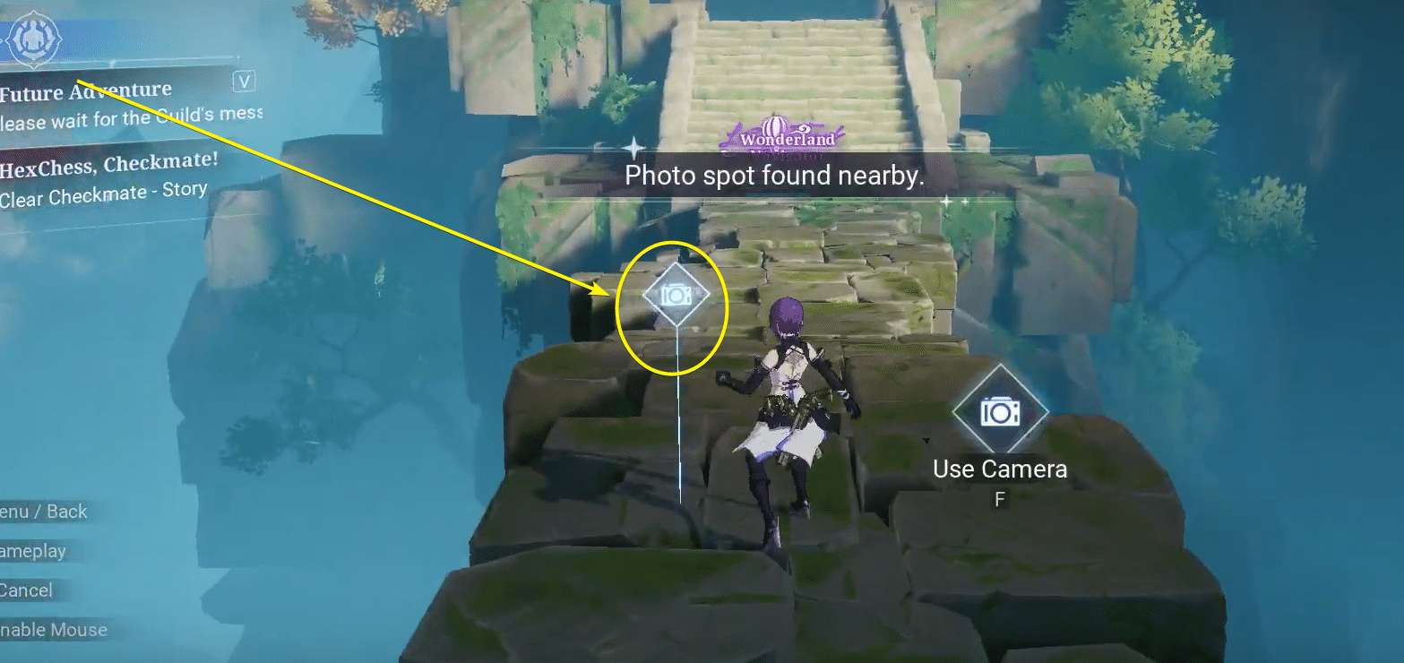 Bridge photo spot in Crystal of Atlan.
