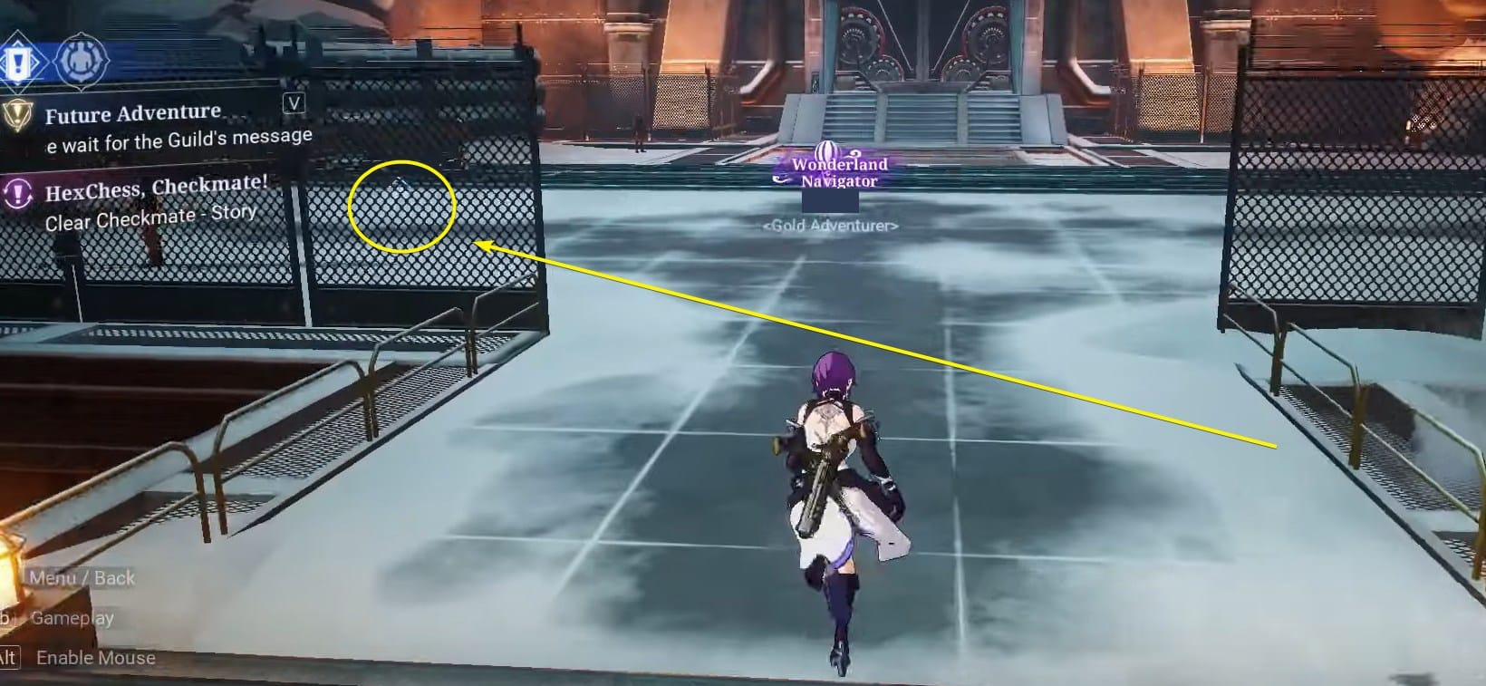 Photo spot near NPCs in Crystal of Atlan.