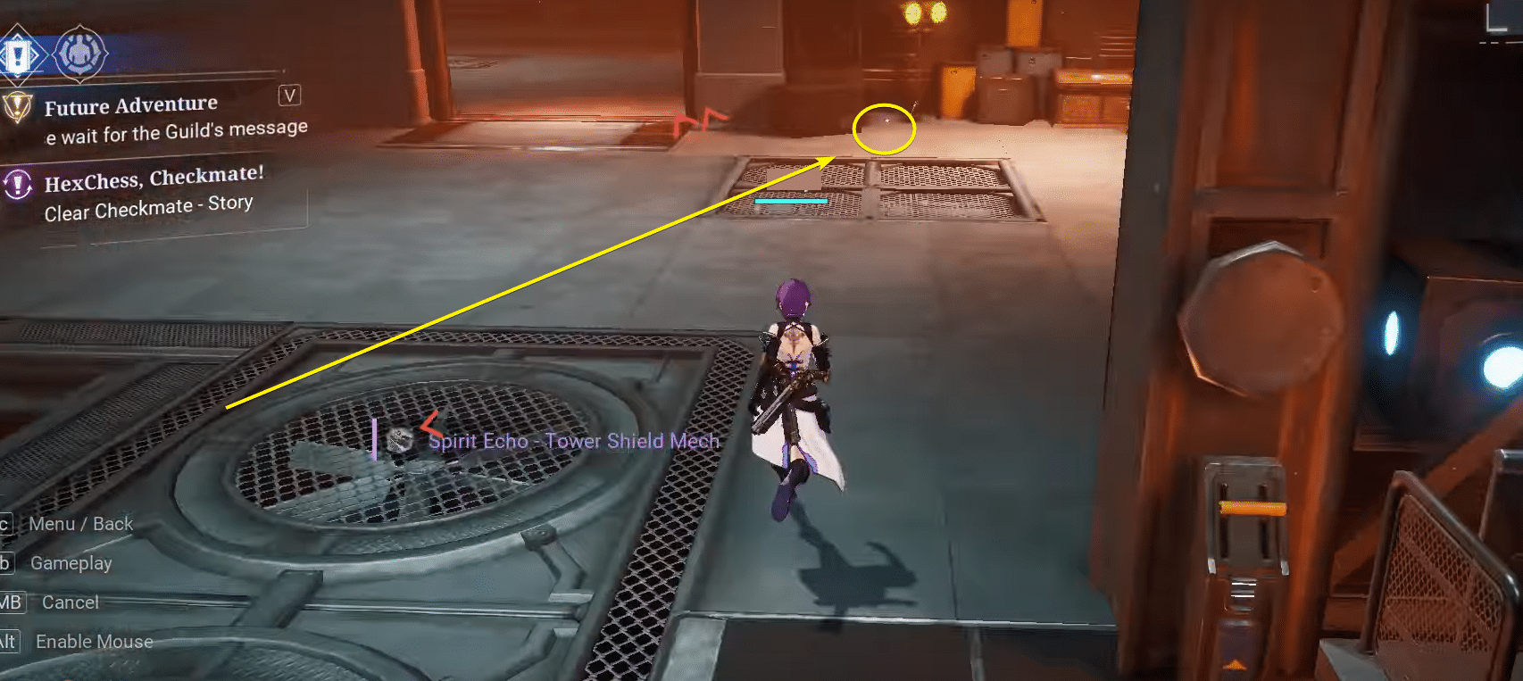Card near boxes in Crystal of Atlan.