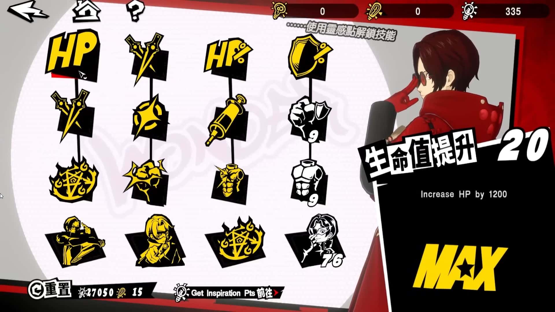 Inspiration tree Persona 5 X