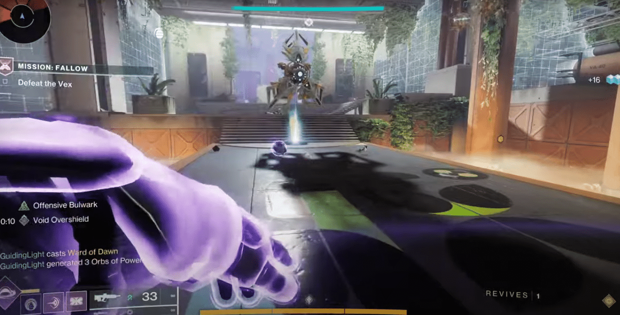 Destroying generators to remove Vex Shield and defeat Devastator Mind in Destiny 2.