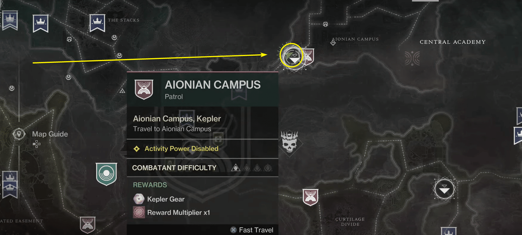 Aionian Campus marker Destiny 2