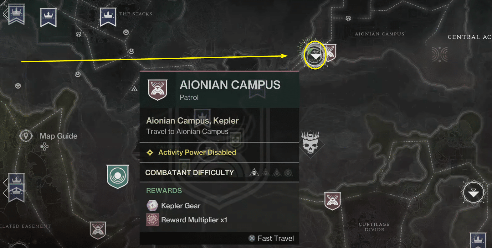 Aionian Campus marker Destiny 2