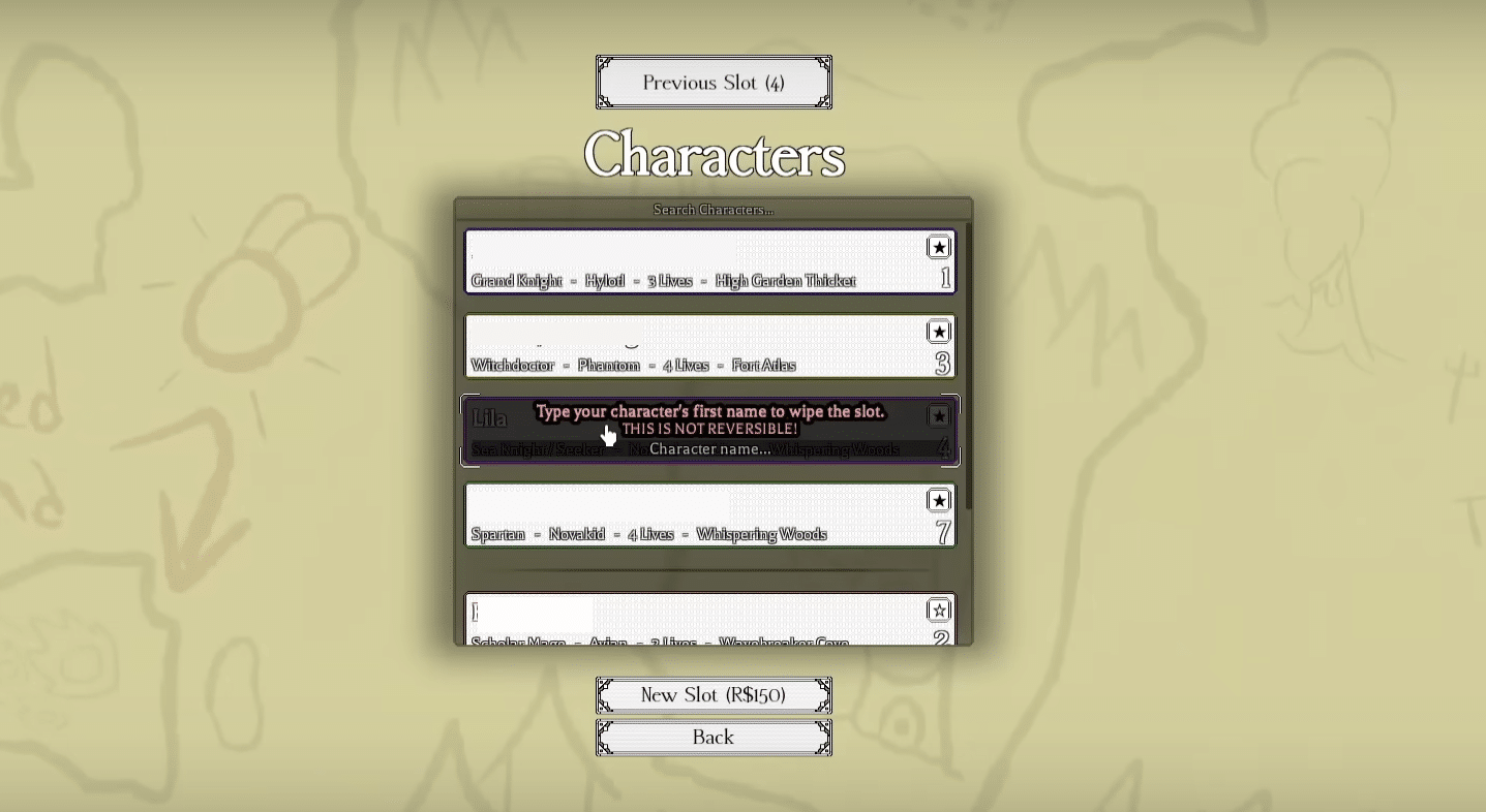 Wipe character Rogueblox