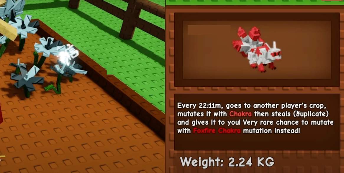 Mutations Tranquil Chakra and Foxfire Chakra in Zen Update of Grow a Garden.
