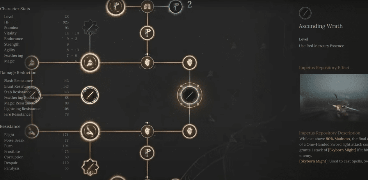 Getting Red Mercury Farm in Wuchang: Fallen Feathers for Skill and Talent tree.