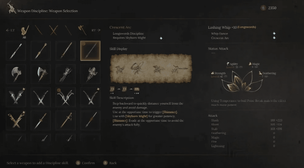 Tempering Disciplines and Benedictions for Upgrading Weapon Buff in Wuchang: Fallen Feathers.