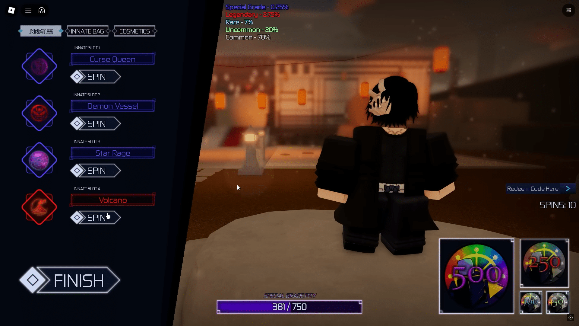 Innate Spins Jujutsu Infinite