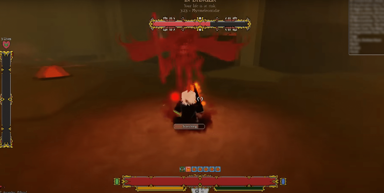 Farming Boss for Desert Chests to get Moonshine Relic, Blocks, Life Shards & More in Rogueblox.