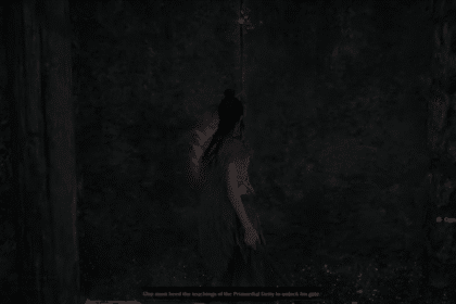 Heed the Teachings of the Primordial Deity to Unlock His Gate prompt in Wuchang Fallen Feathers.