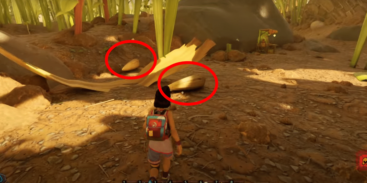 Picking up Grass Seeds dropped by Grass Flower in Grounded 2.