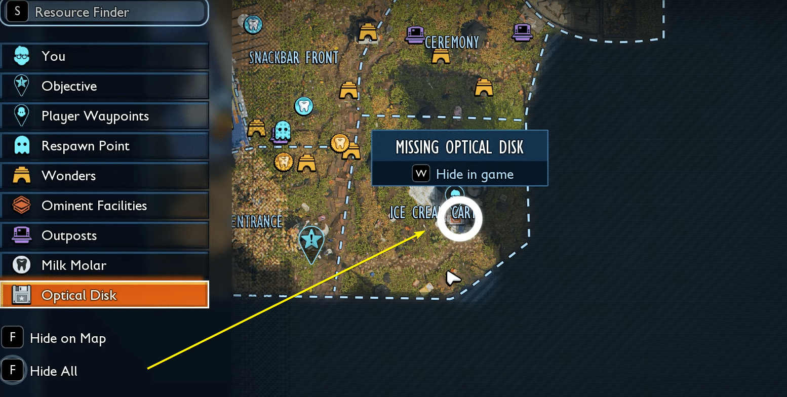 Ice Cream Cart location Grounded 2