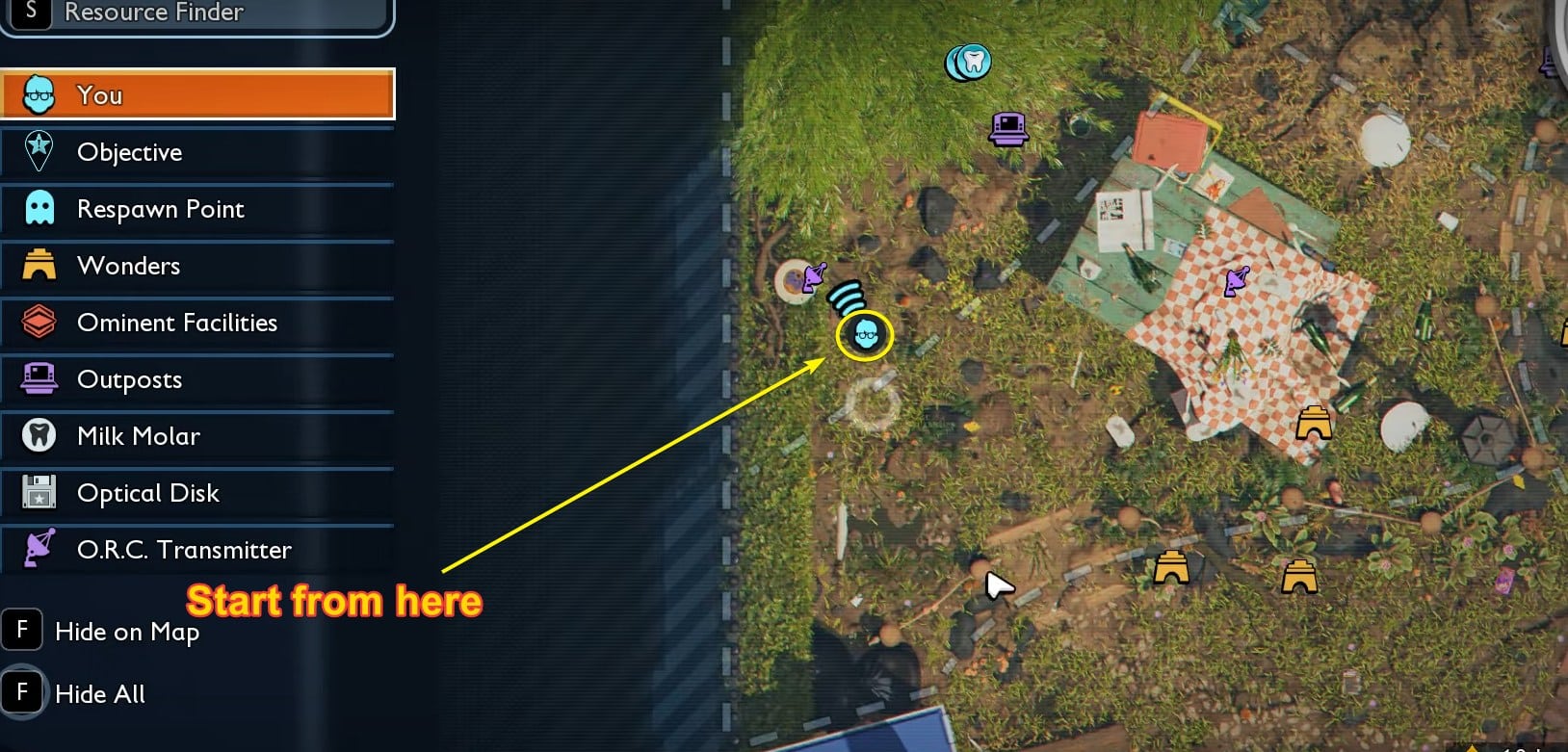 Dead root location Grounded 2