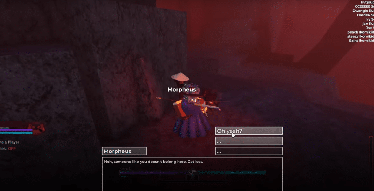 Morpheus NPC location optional in Ring 1 Hell Quest - Type Soul.