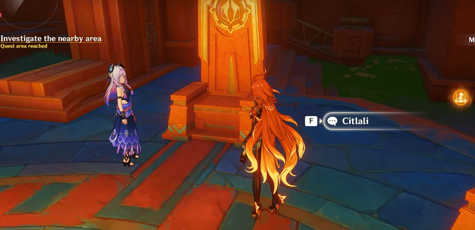 Placing relic on chair Genshin Impact 5.8