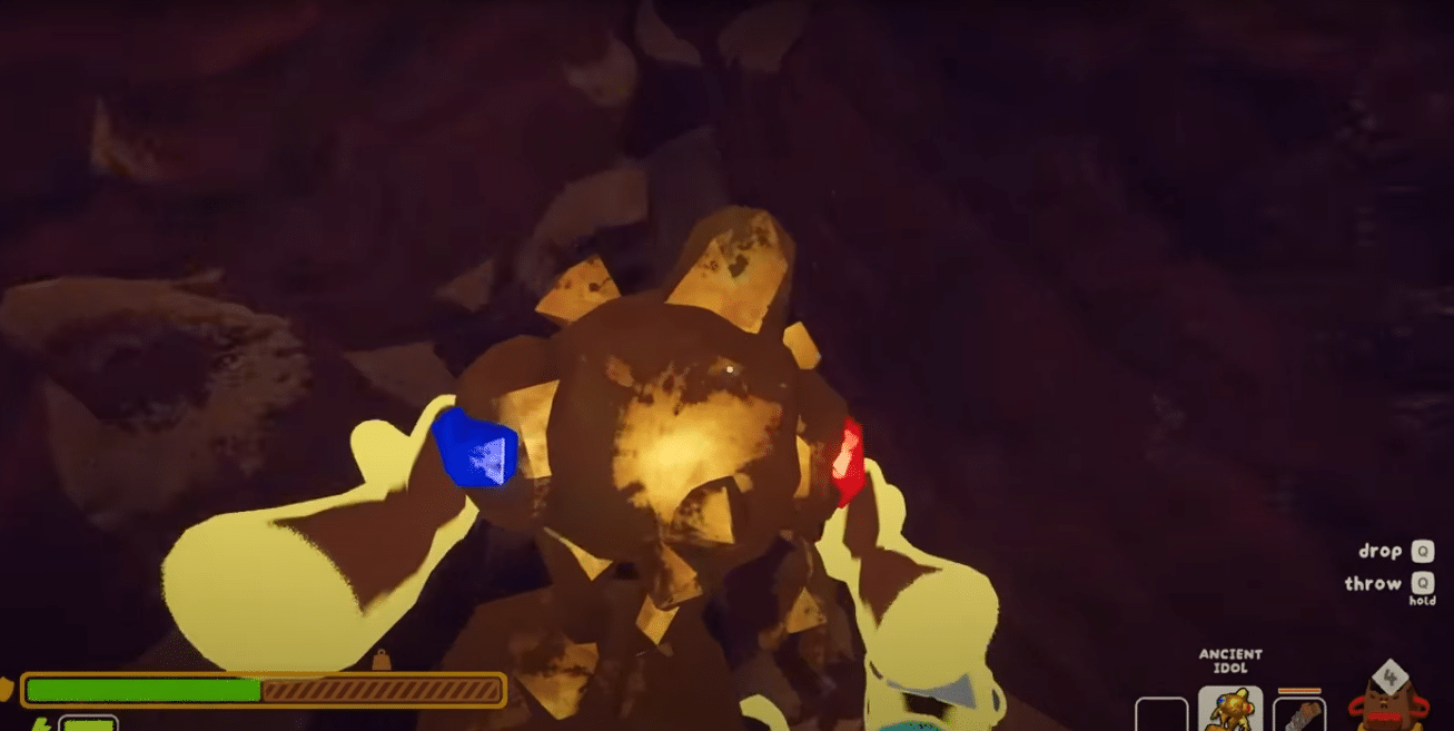 Using Ancient Idol in PEAK.